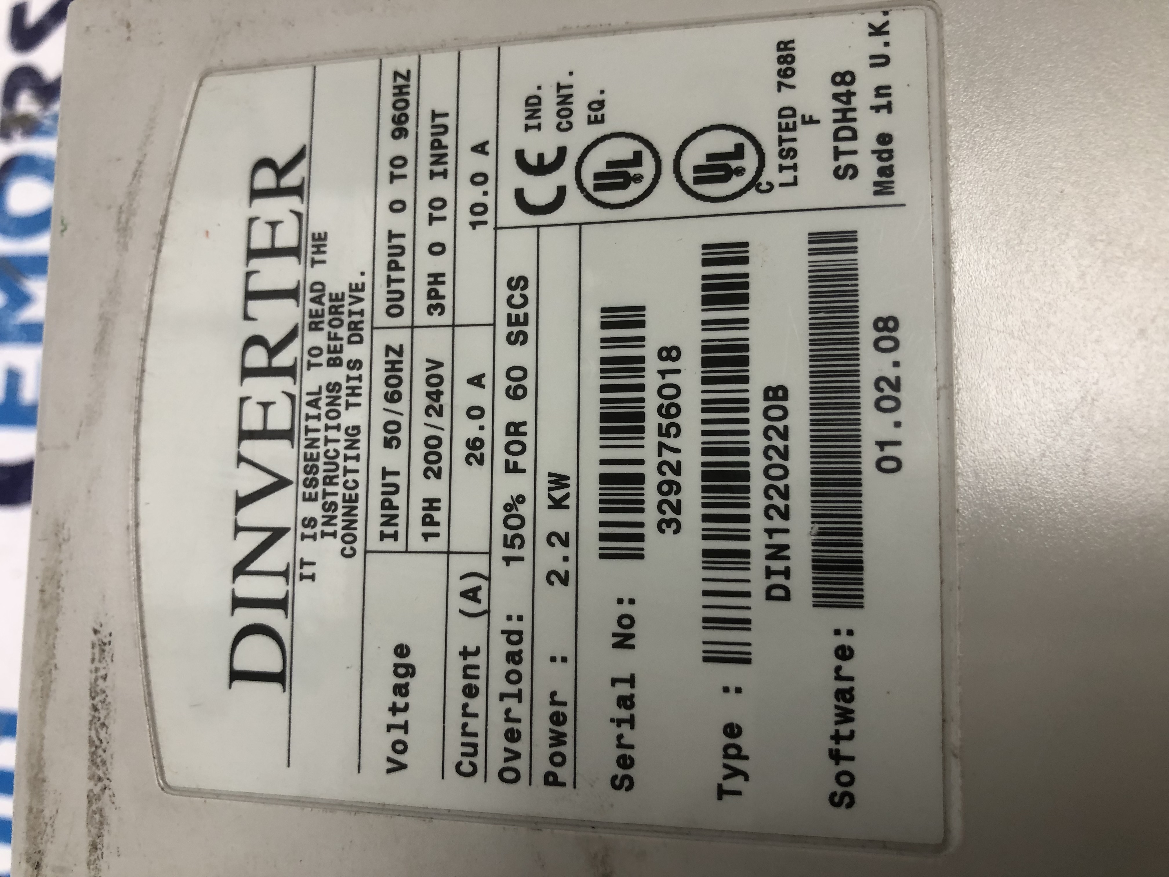 CONTROL TECHNİQUES DIN1220220B