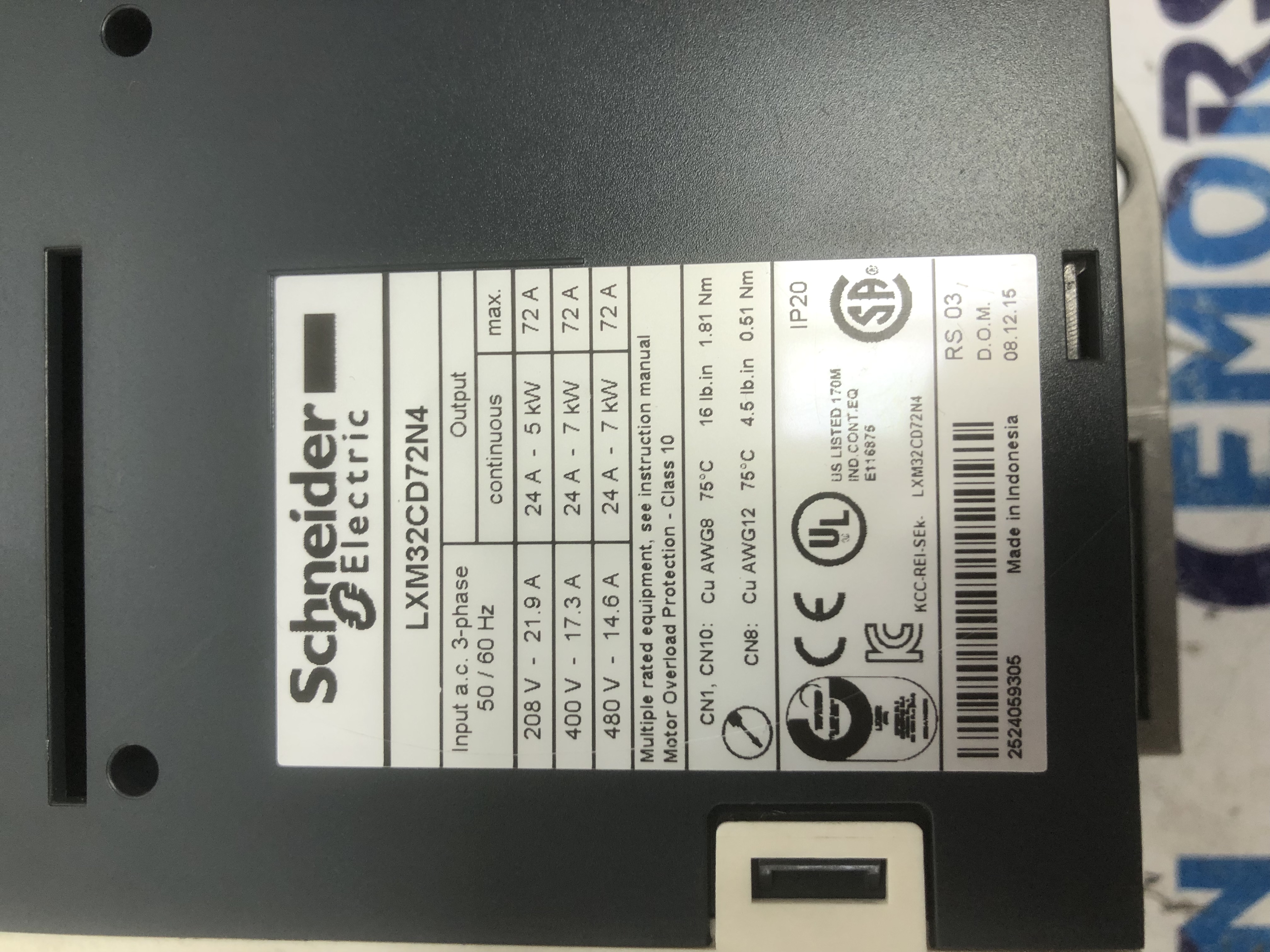 SCHNEİDER LXM32CD72N4