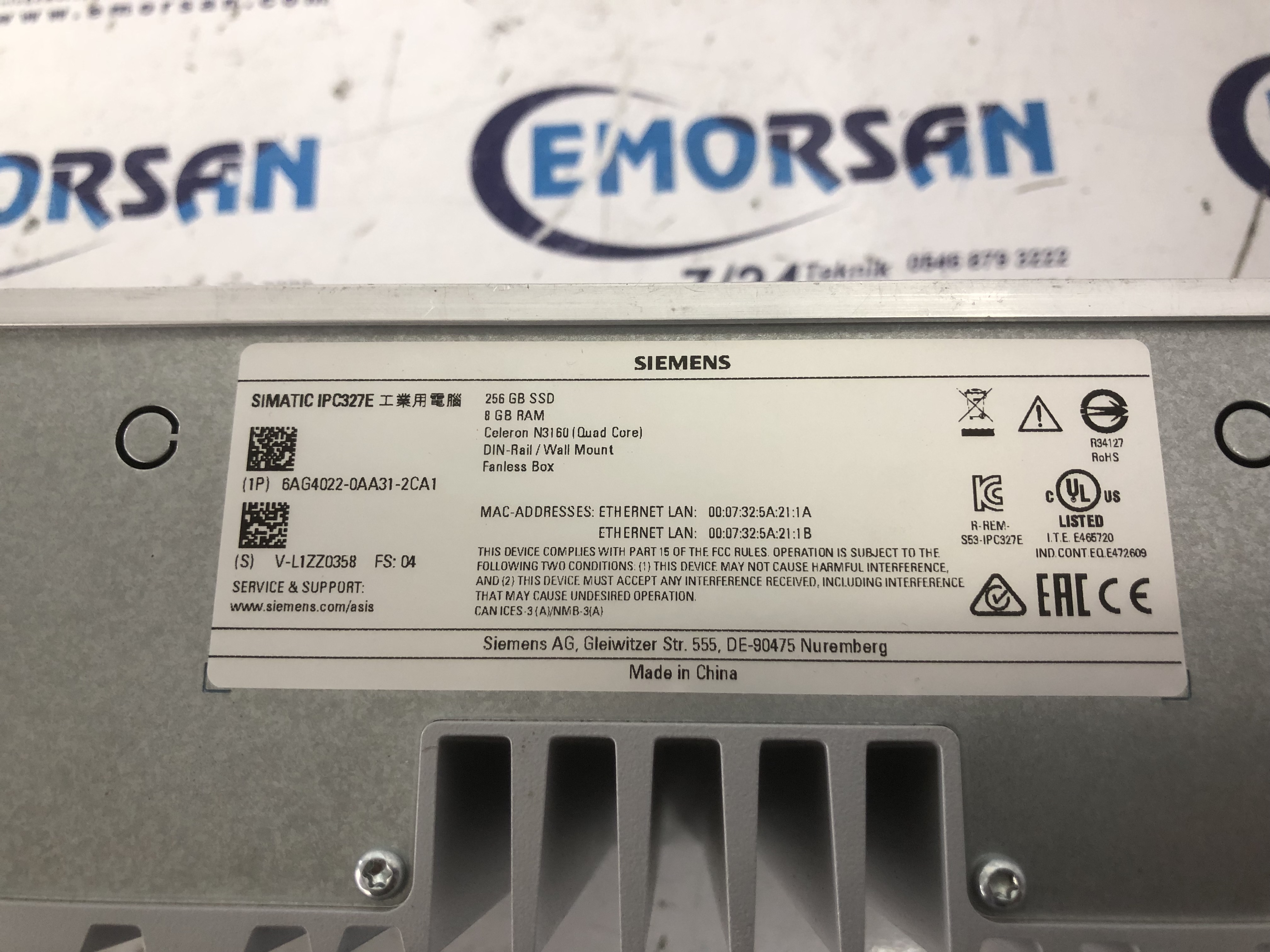 SIEMENS IPC327E 6AG4022-0AA31-2CA1