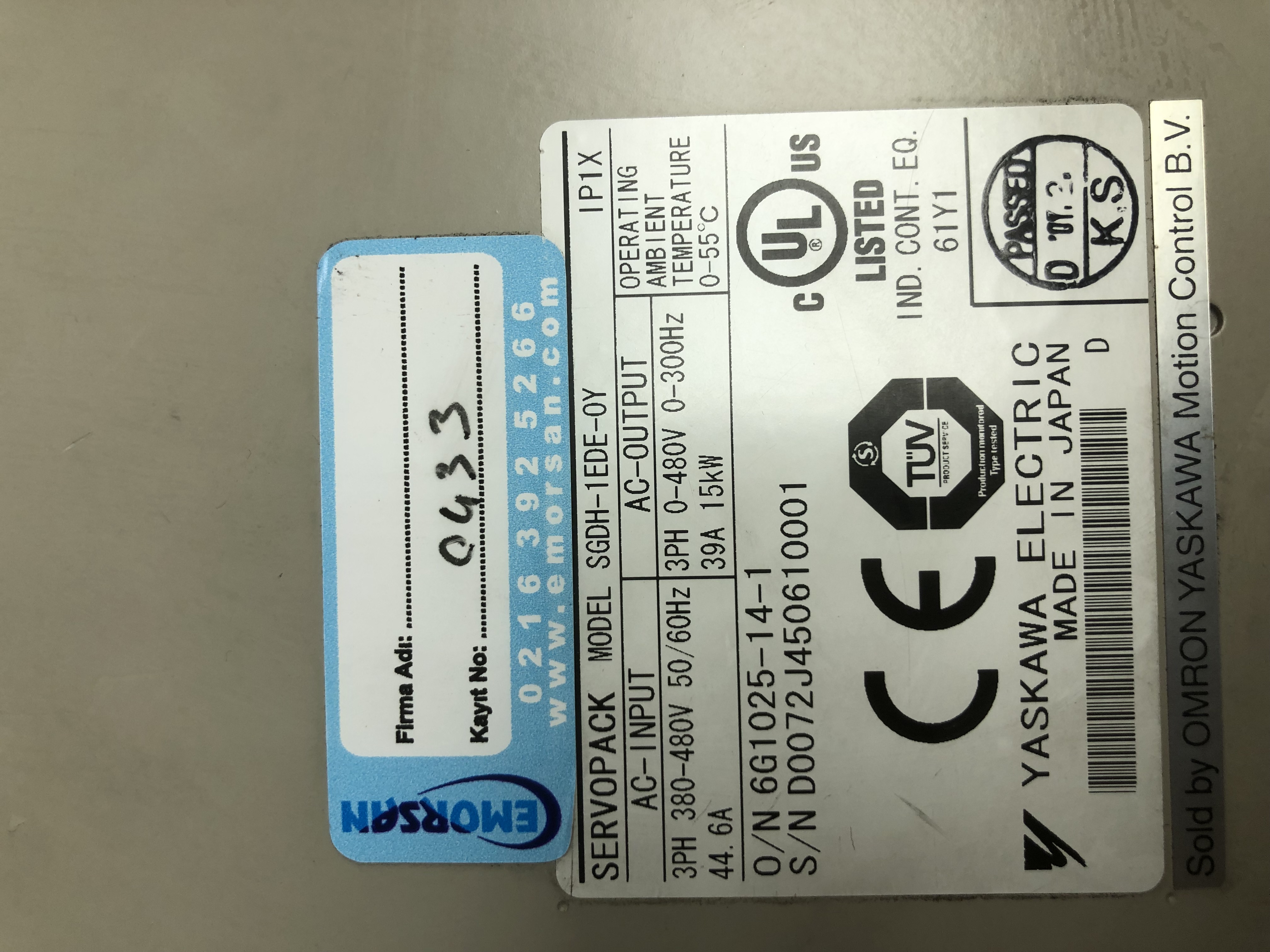 YASKAWA SERVO PACK SGDH-1EDE-OY