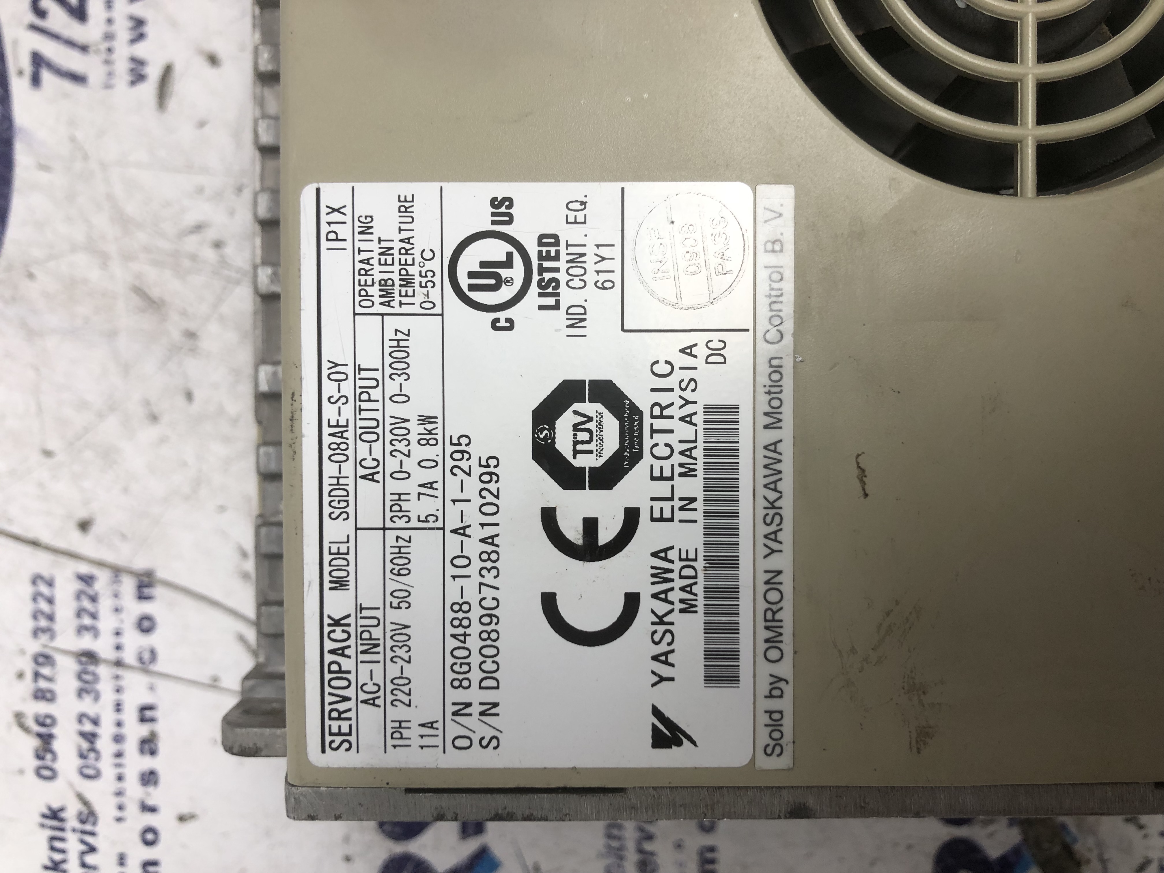 YASKAWA SERVOPACK SGDH-08AE-S-OY