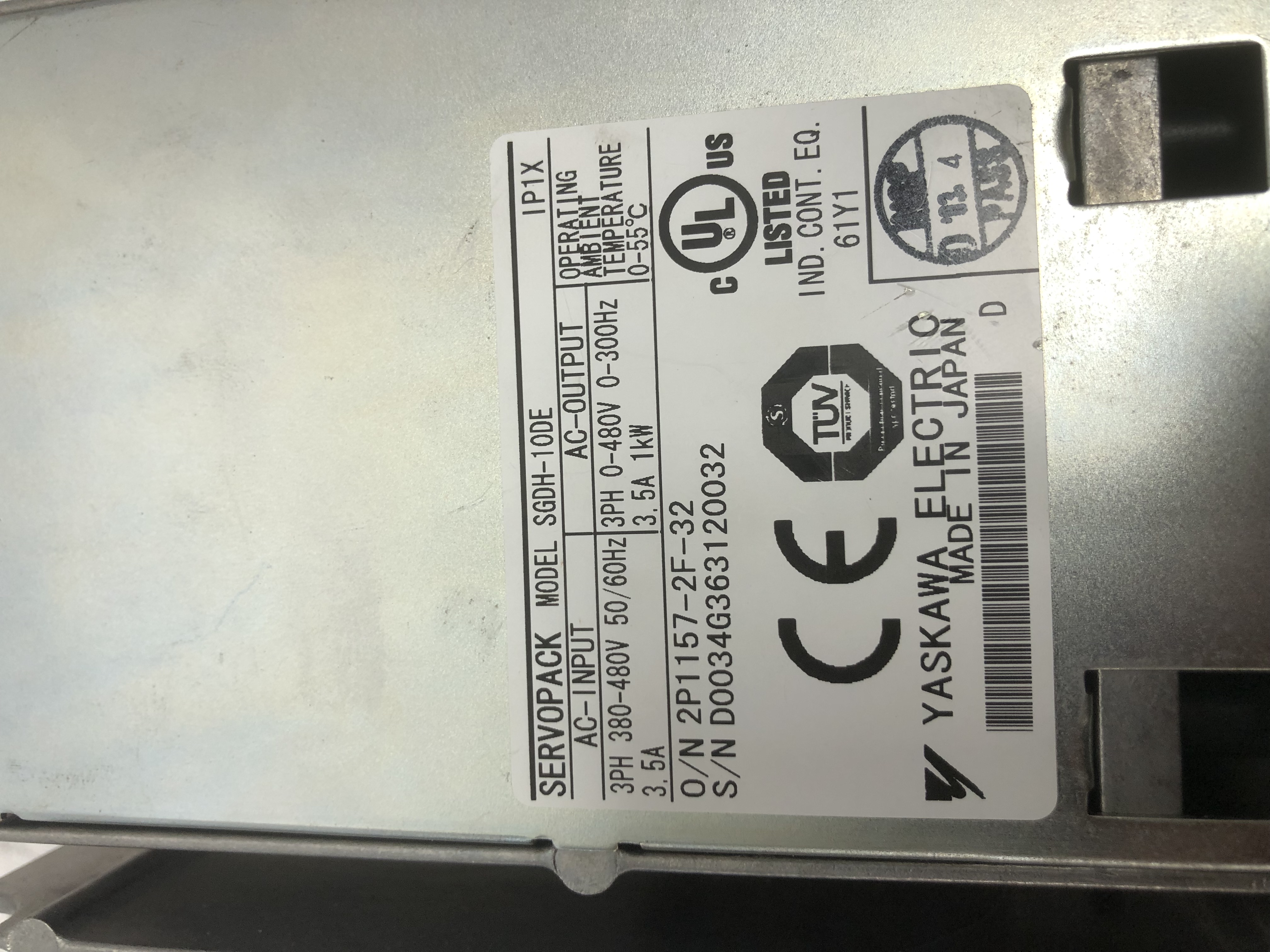 YASKAWA SERVOPACK SGDH-10DE