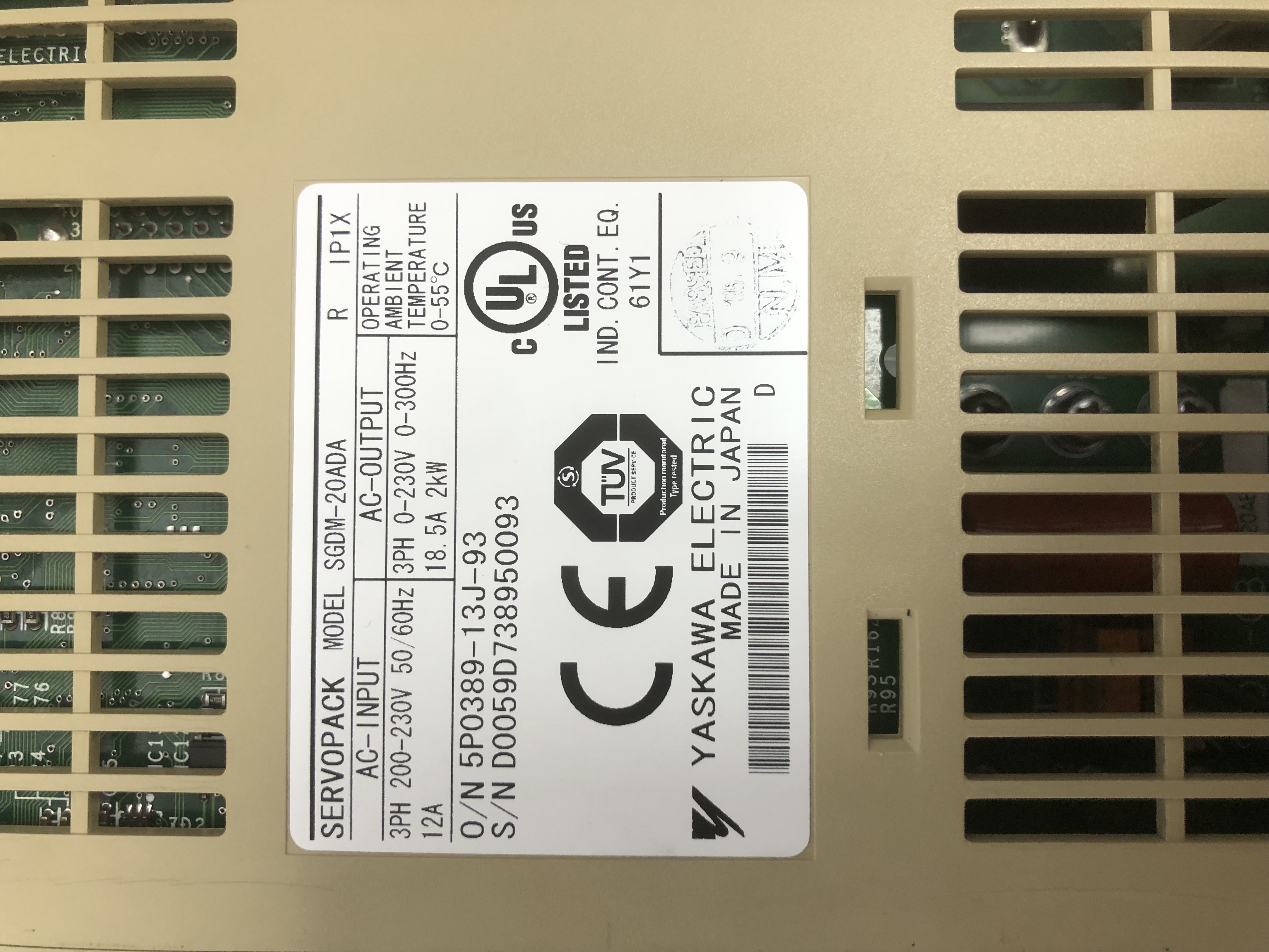 YASKAWA SERVOPACK SGDM-20ADA