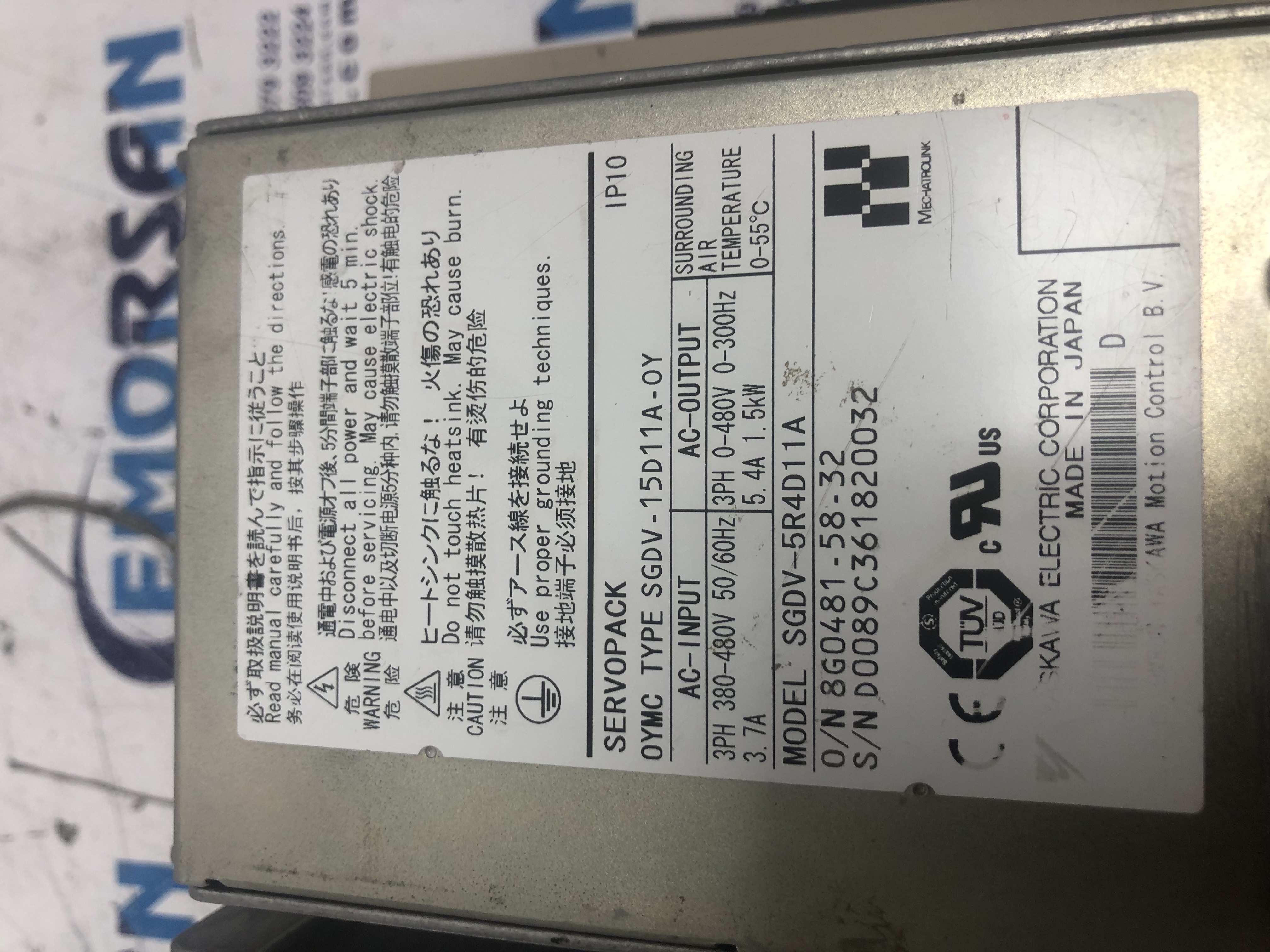 YASKAWA SERVOPACK SGDV-15D11A-OY