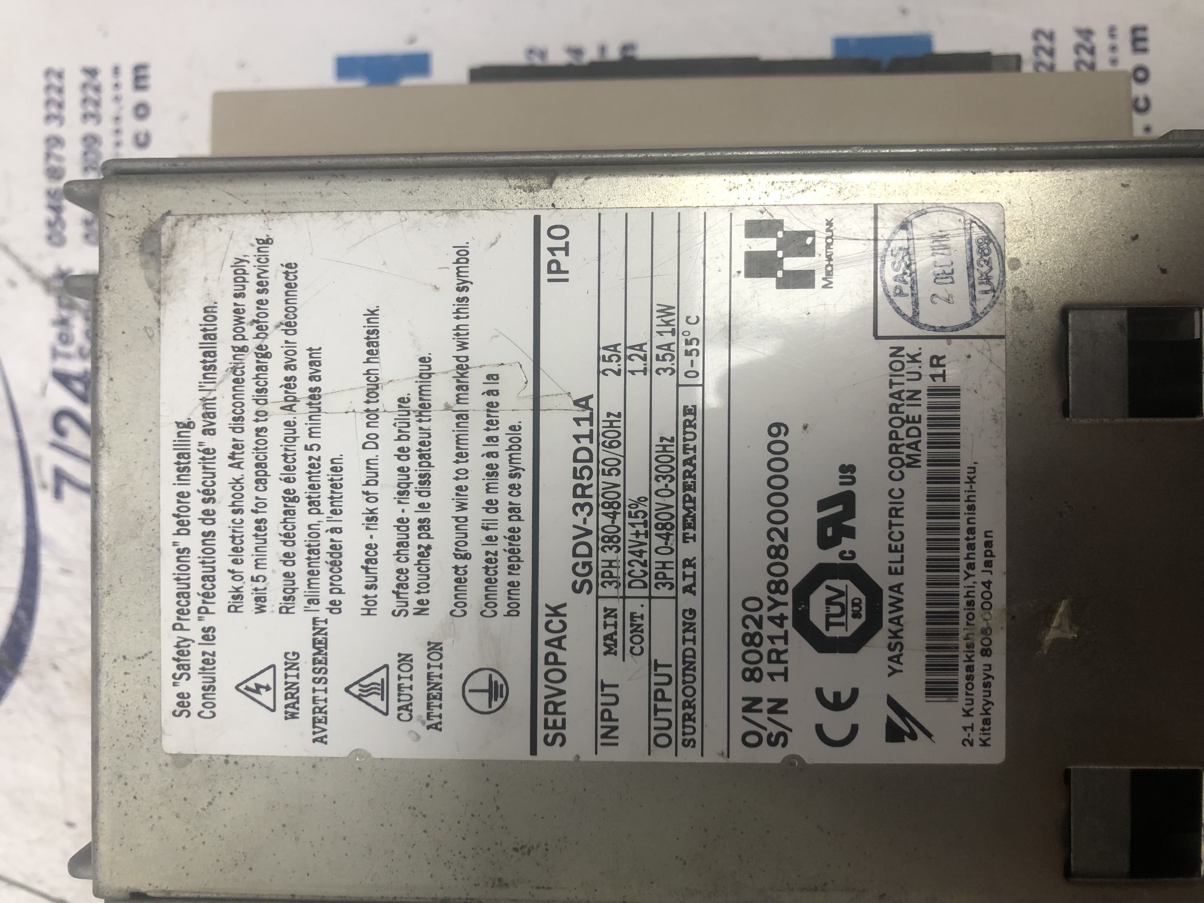 YASKAWA SERVOPACK SGDV-3R5D11A