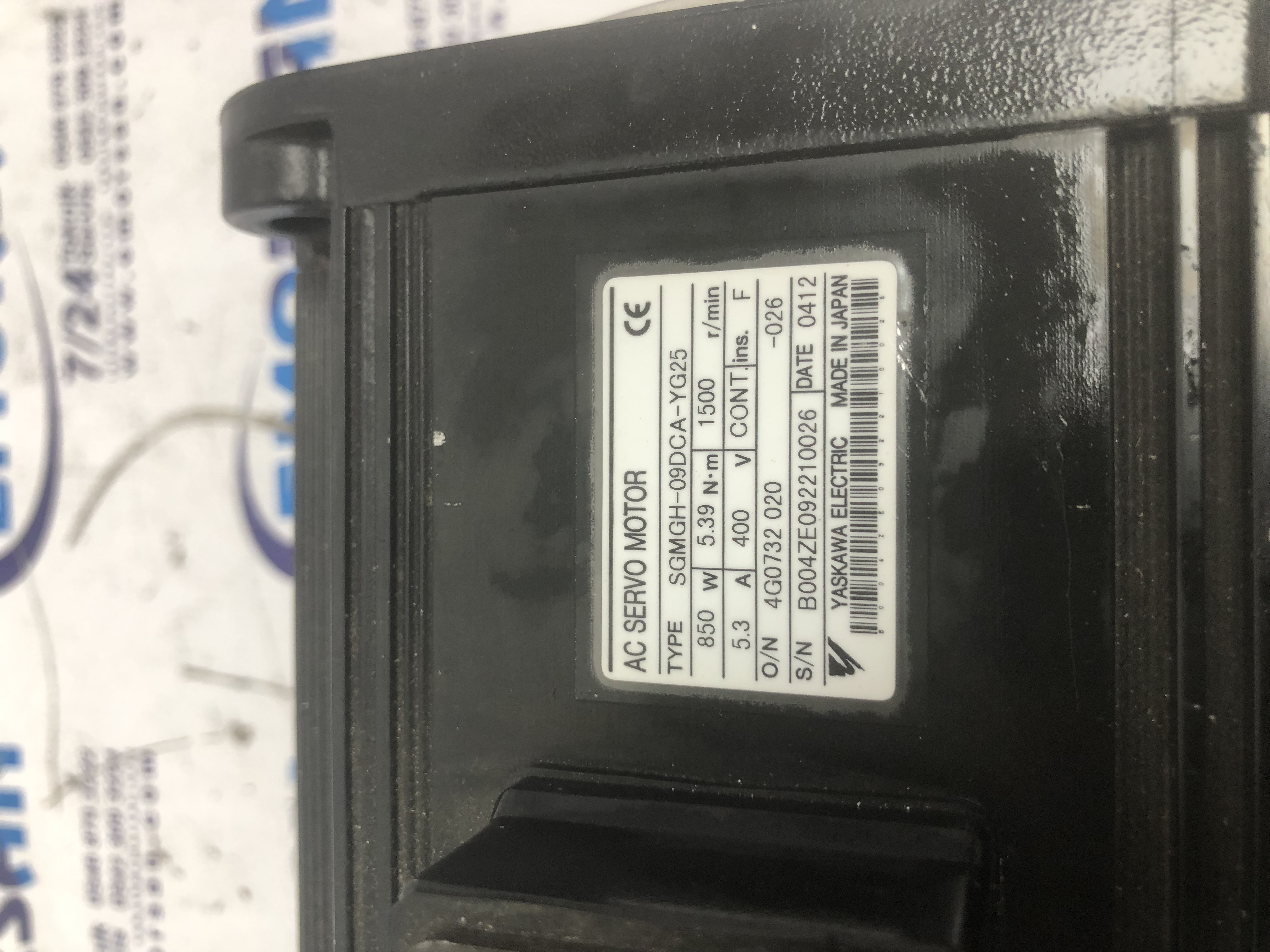 YASKAWA SGMGH-09DCA-YG25