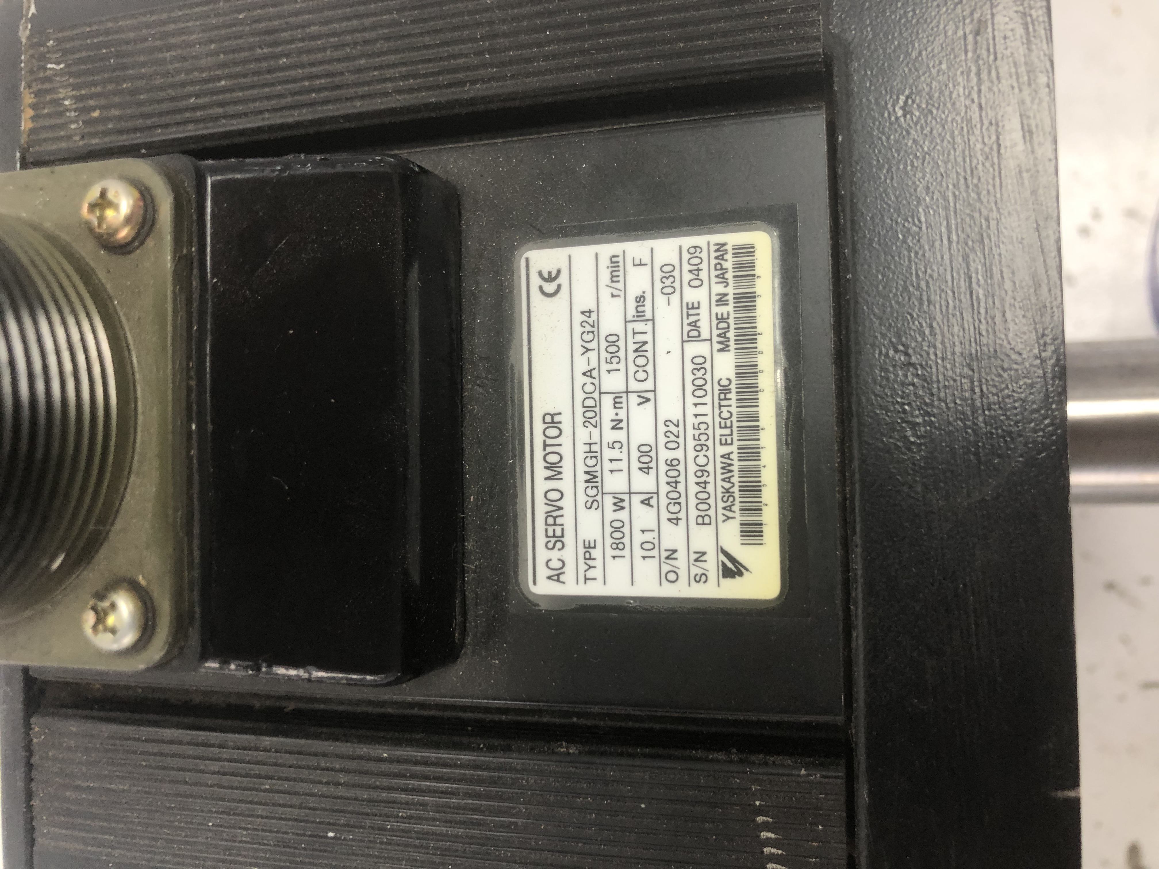 YASKAWA SGMGH-20DCA-YG24